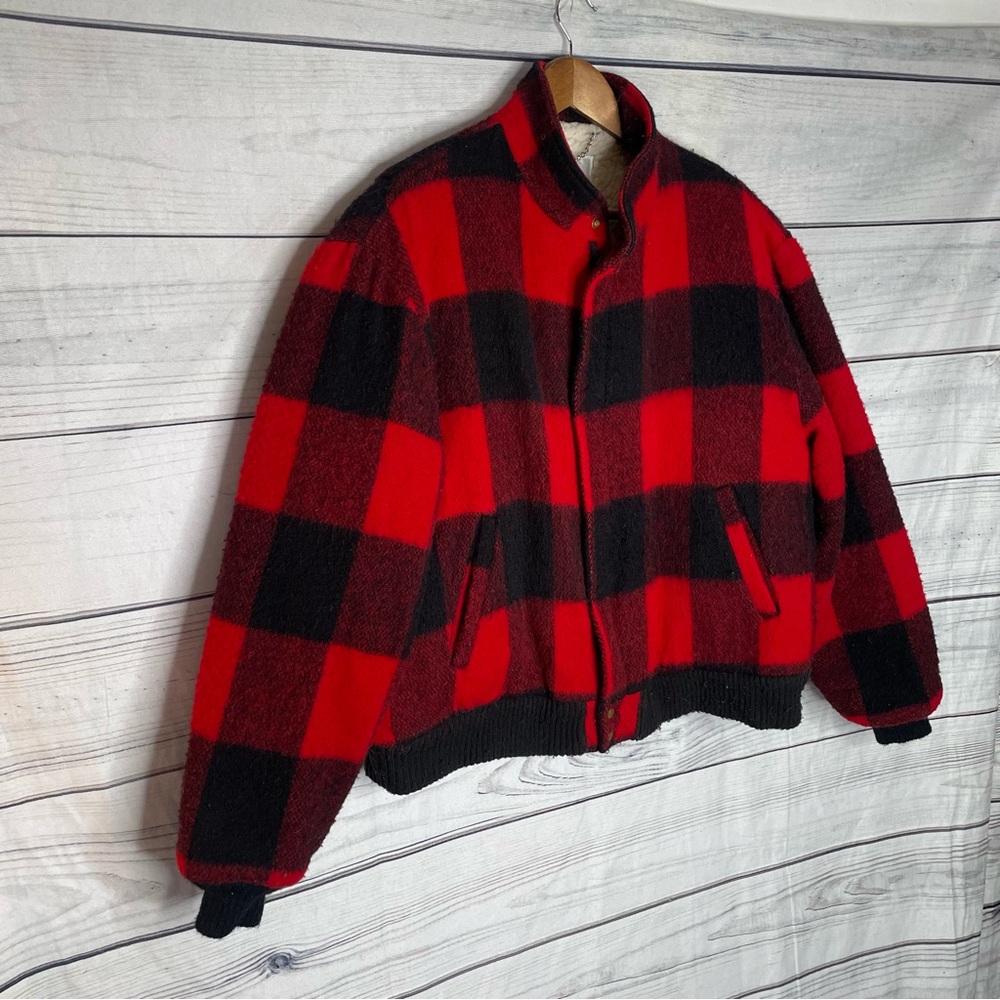 Woolrich Buffalo plaid bomber jacket XL - Picture 2 of 14
